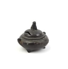 Antique Small Vintage Bronze Chinese Foo Dog Fish Censer picture