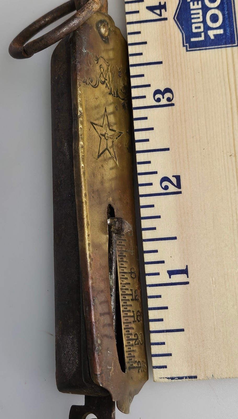 Vintage Brass PS & W Company Spring Balance Fishing Tackle 25-Pound Scale