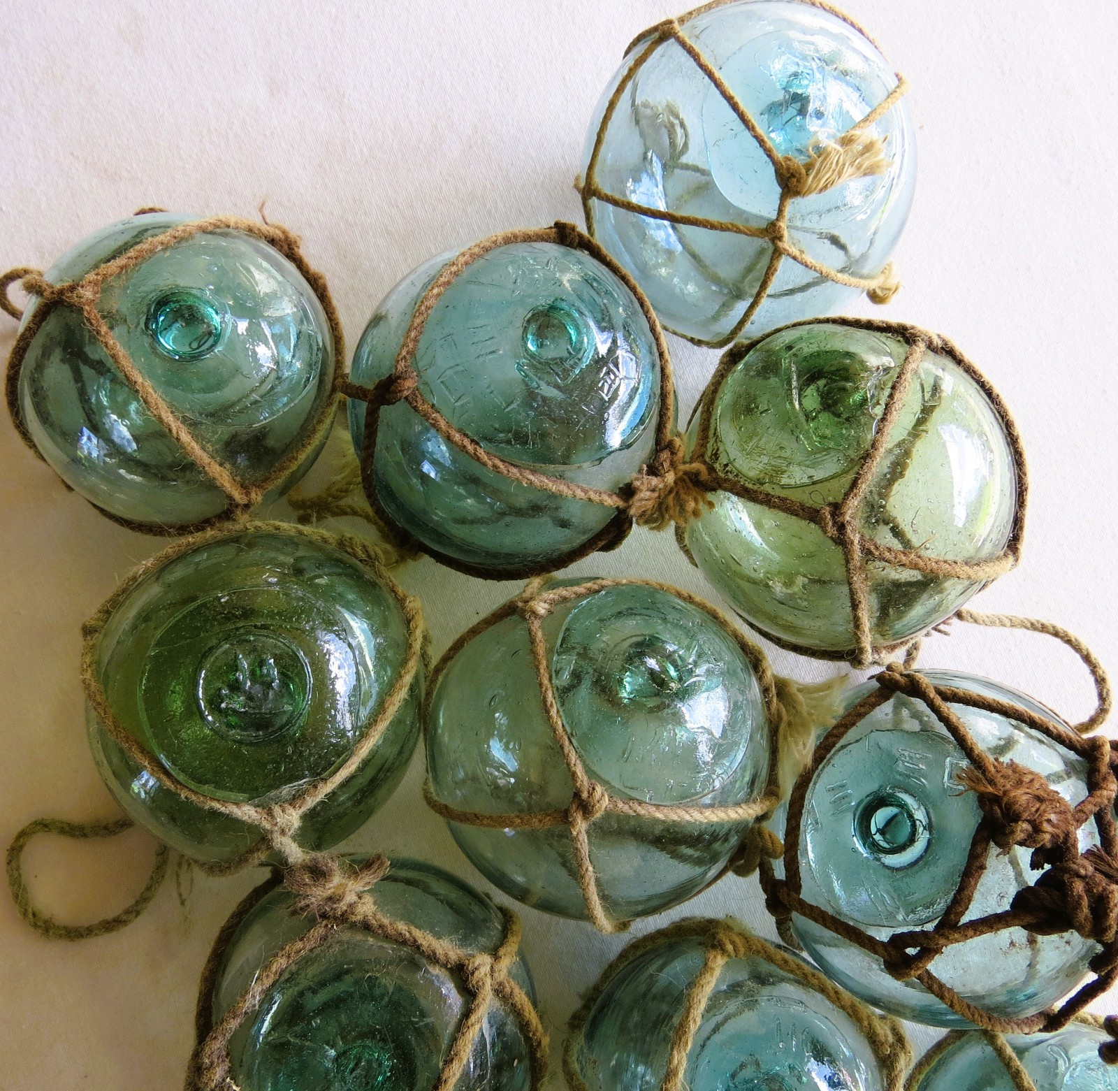 Baker's Dozen (13) Japanese Blown Glass Fishing Floats 2