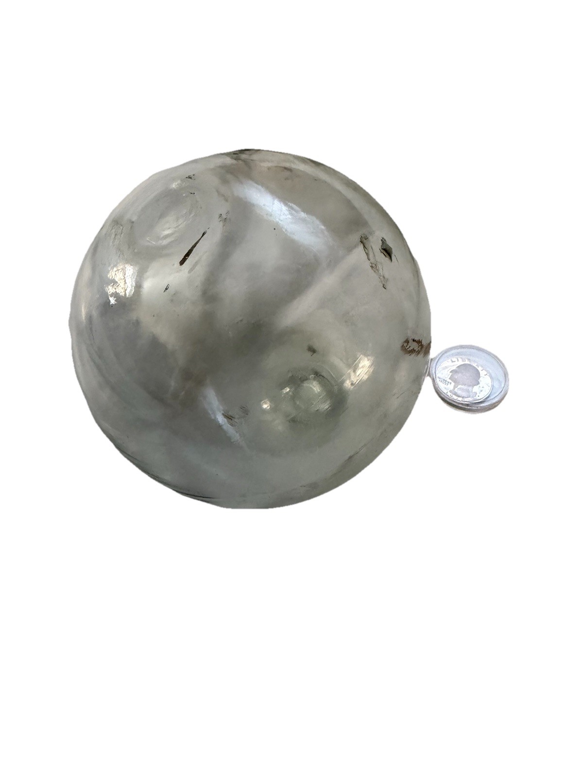 Antique Japanese Blown Glass Fishing Float Bristol Bay Alaska Found 1890-1940
