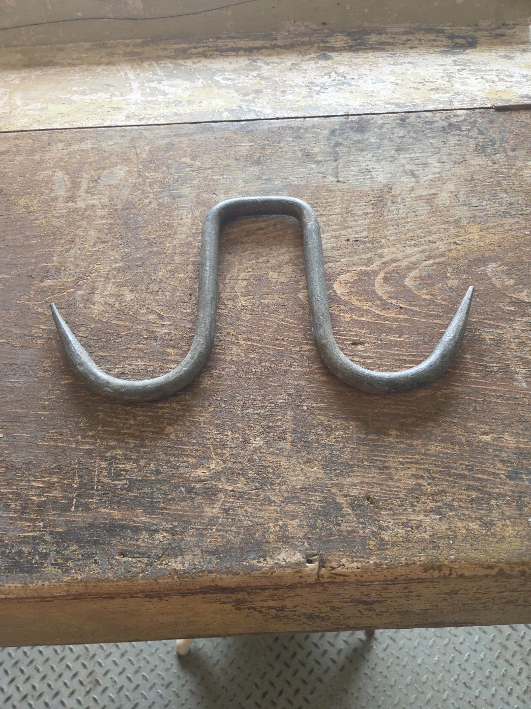 Large Antique steel fishing double Hook  whale  oil fish Hook whales boats