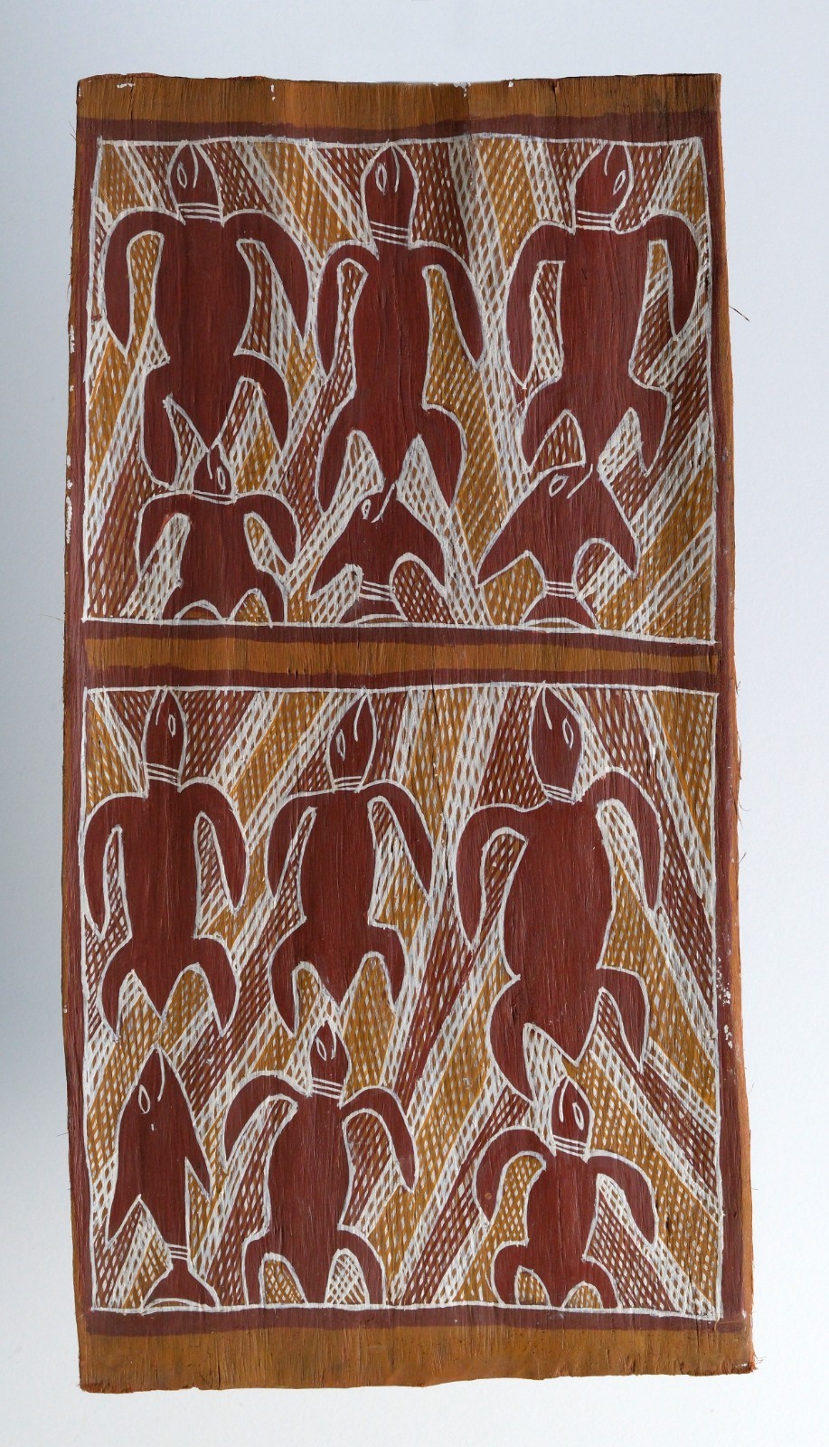 Aboriginal Bark Painting  North East Arnhem Land 1971  Sea Turtles and Fish