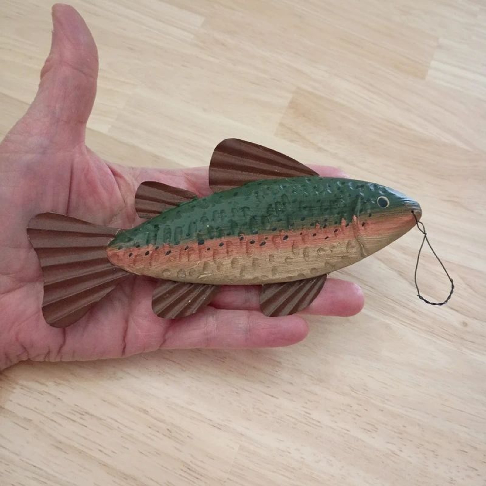Wooden Carved Fish Bait Folk Art 7