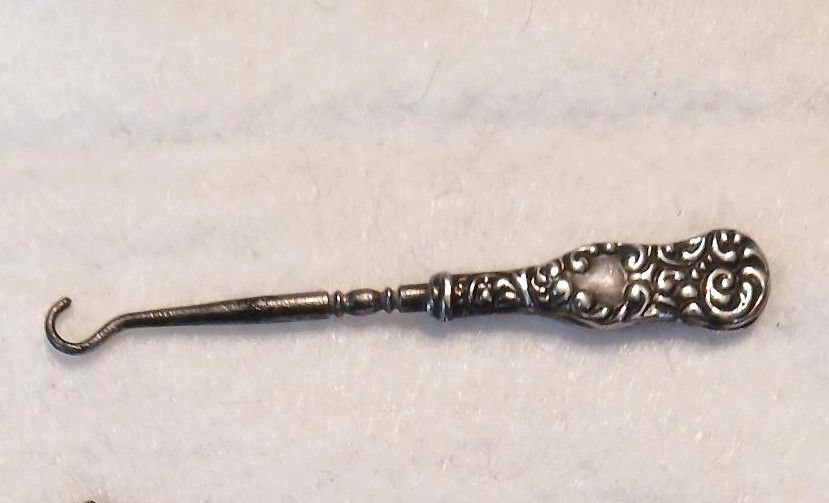 Antique Silver Button Hook