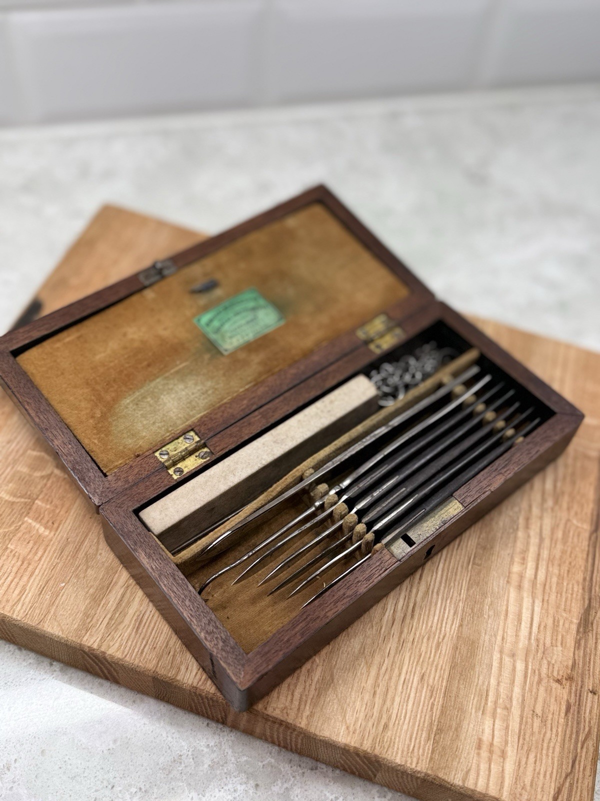 Antique Geo Tiemann & Co Surgical Post Mortem Dissection Kit 1800s Birdsall