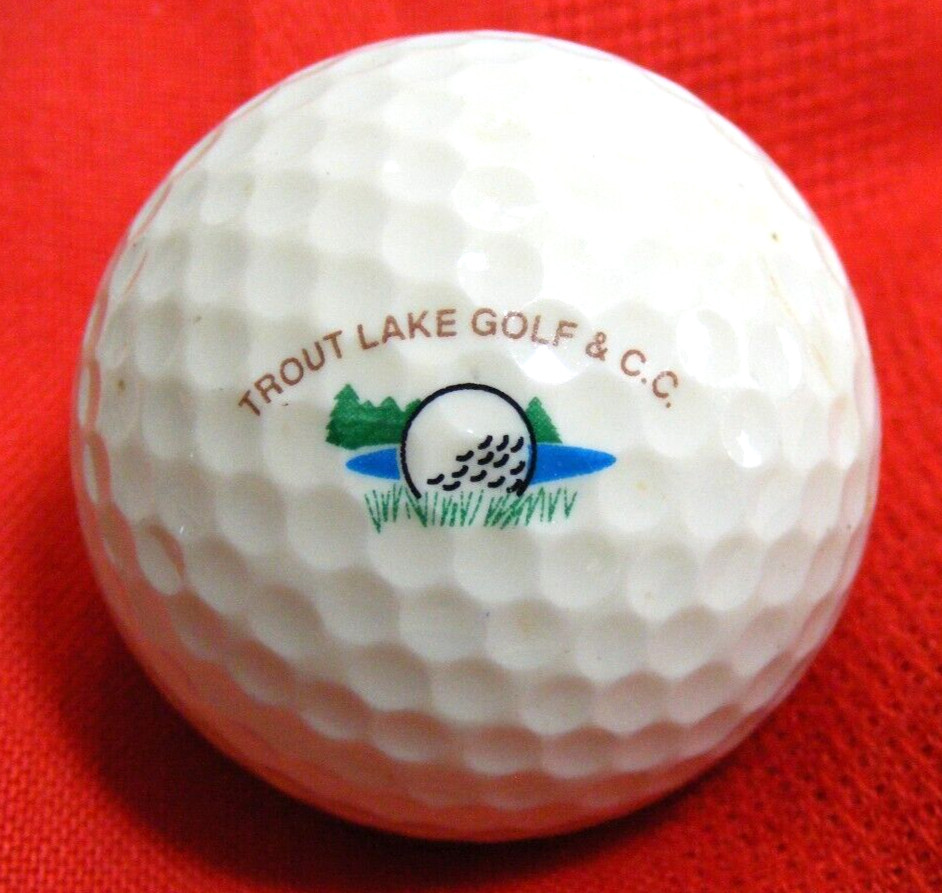 Vintage Collectable Golf Ball Trout Lake Golf & C.C. Ram Made in U.S.A. 14-a