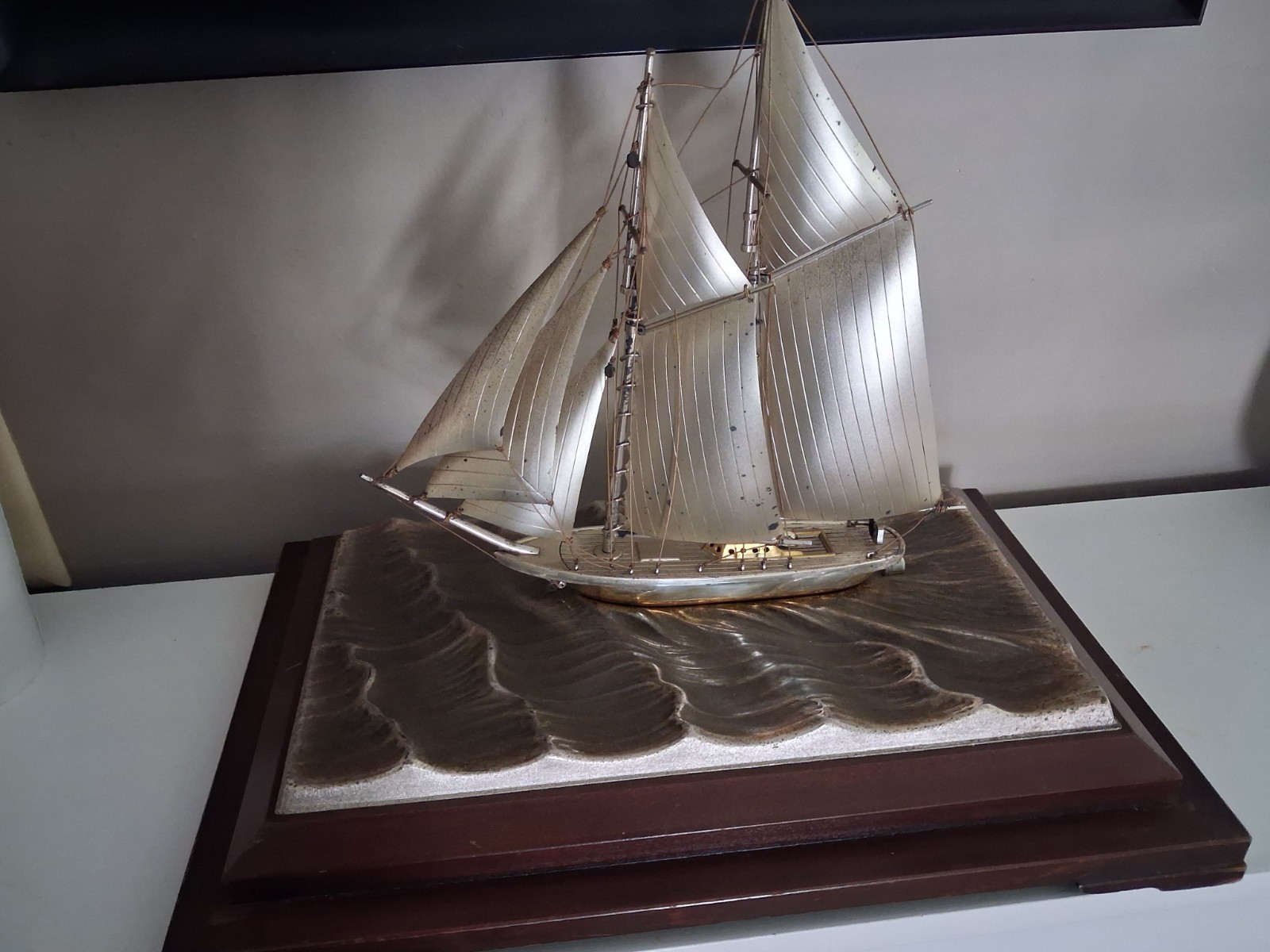 Sterling Silver Art Standard Yacht Sail Boat 1950’s Seki Takehiko of Japan