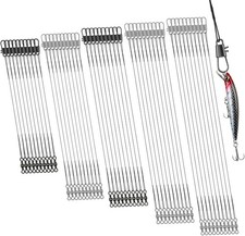 50pcs Steel Fishing Leaders Pike Traces Stainless Wire Carbon Fishing Line picture
