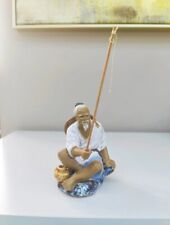 Shiwan Chinese Fisherman Mud Man Ceramic Figurine 5
