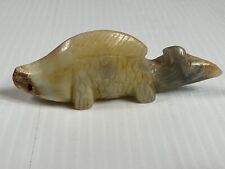 Old Chinese Jade Carving Auspicious Fish Statue Pendant Decoration Gift picture