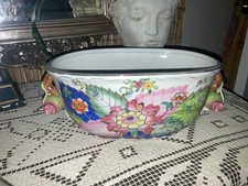 Vintage Hua Rong Tang Porcelain Planter Foot Bath - Famille Rose Koi Fish picture