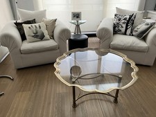Baker Furniture Brass Coffee Table MCM Hollywood Regency Chinoiserie picture