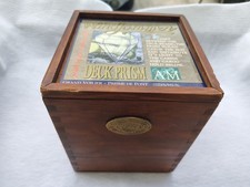 Authentic Ship Boat Deck Glass Prism Green Including a Wooden Box Pre-Loved picture