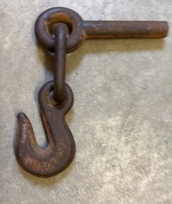 OLD VINTAGE RUSTIC HANGING HOOK Farmhouse W/ Anchor Bolt/pin picture
