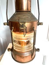 Antique ANKERLICHT Nautical Ship Boat Lantern Maritime electrophied picture