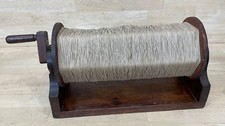 Fishing Wooden Hand Crank Twine Reel Winder Primitive Rustic Spool Holder picture