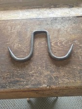 Large Antique steel fishing double Hook  whale  oil fish Hook whales boats picture