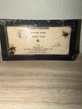 Vintage Reicham Divided Wing Trout Flies H. Cook Sporting Goods Albuquerque NM B picture