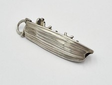 RARE VICTORIAN SOLID SILVER ROWING BOAT PROPELLING PENCIL 1880 a/f picture