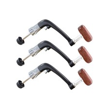 Waziaqoc 3PCS Black Plastic Rotary Fishing Reel Handle with Wooden Grip picture