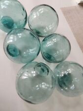 Japanese GLASS Fishing Floats 10 set Antique Blue , Green Send from Tokyo picture