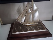 Sterling Silver Art Standard Yacht Sail Boat 1950’s Seki Takehiko of Japan picture