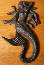 MERMAID Tail Hook Figurine Rustic Cast Iron Sign Nautical Beach Home Decor NEW picture