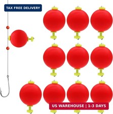 10 Pieces Fishing Bobbers Unweighted Floats Foam Large & Small Red Fishing Float picture