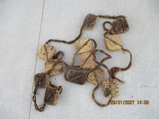Lot Of 12 Vintage Original Cork Fishing Net Floats With Rope picture